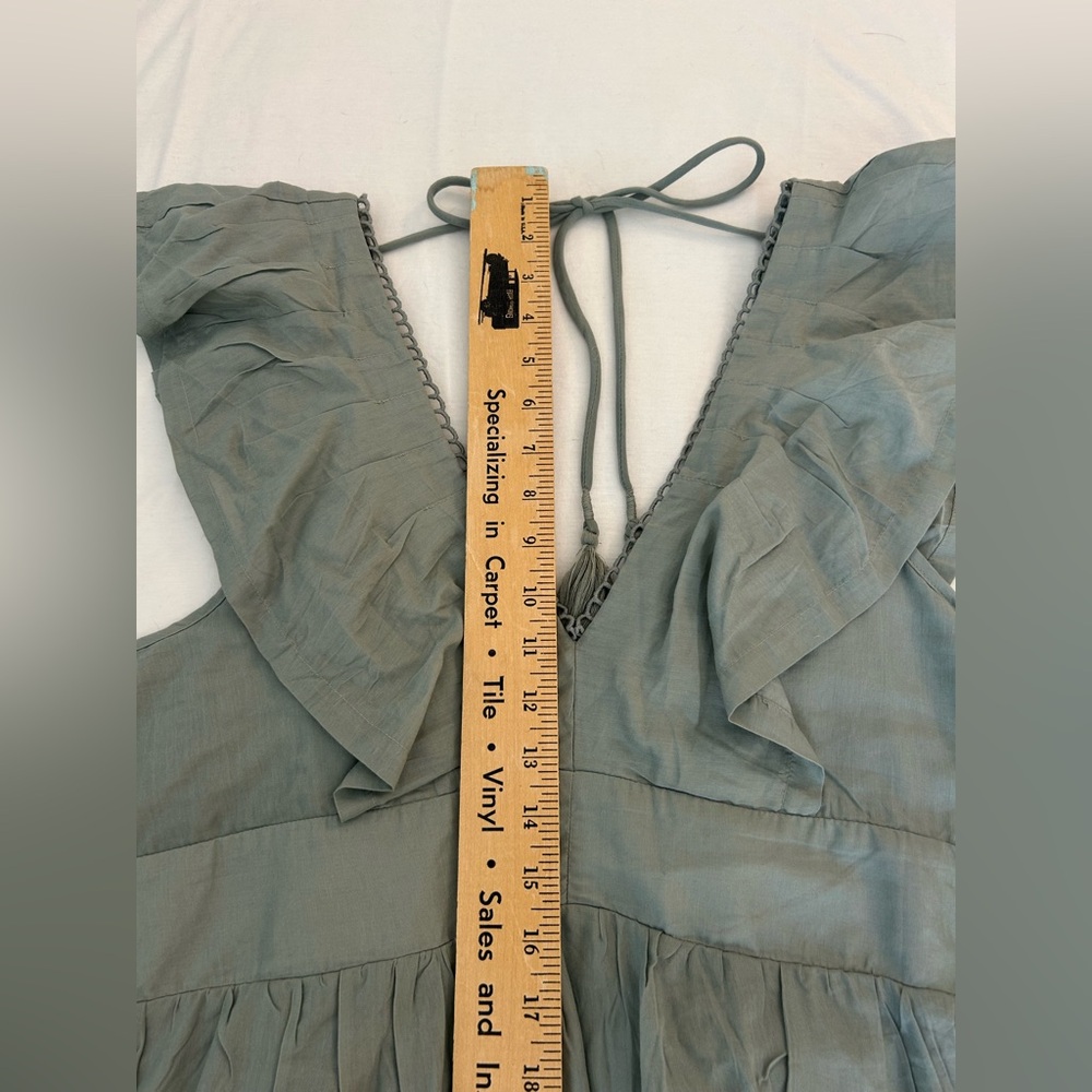 Anthropologie sage green Crochet Trim dress - Picture 11 of 11